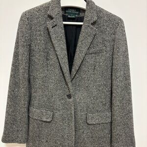 Ralph Lauren Women's Gray Herringbone Blazer